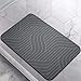 Produktbild Homlab Badematte Rutschfester Badezimmerteppich absorbierend Badteppich 40x60cm schnelltrocknende Badematte Home, Badvorleger Saugfähig Saugstark Waschbar Matbad wasserabsorbierend (Grau, Klassisch)