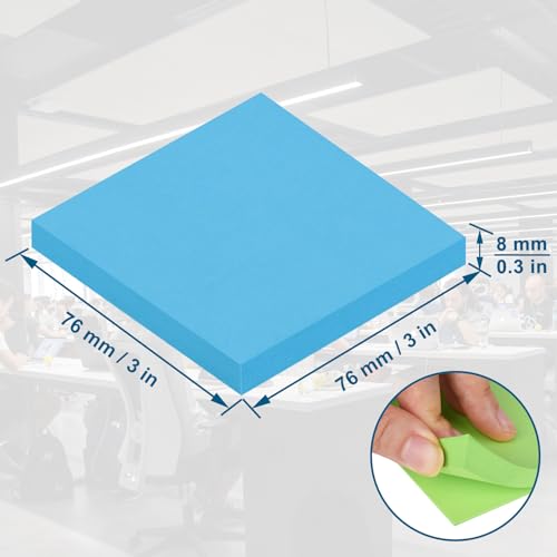 Miniatura 2 de Zczn 1920 Pcs Notas Adhesivas, Pack De 24 Bloc De Notas,76 X 76 Mm Notas Autoadhesivas, 80 Hojas Por Bloc, 8 Colores Vivos