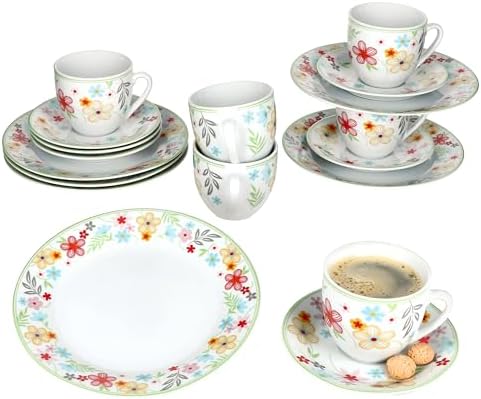 MamboCat Variant Trio Soepborden, set van 6 stuks, gekleurde diepe porseleinen borden voor 6 personen, in groen, rood en grijs, kleurrijke borden, salade, soep, muesli, pasta en meer, ontbijt, lunch