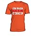 TEEZILY T-Shirt Homme Un Papa Geek ne vieillit Pas il Level up - Orange - L