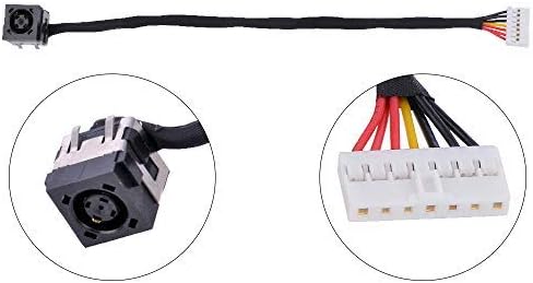 Replacement DC in Power Jack with Cable for Dell Inspiron 15-3000 Series 3543 3542 3541 3878 Port (7 Pins)