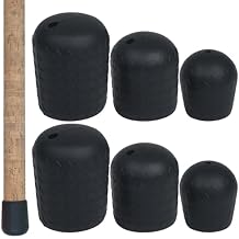 Fishing Rod Butt Cushion - 6pcs Set with Pole Butt Cap Seat Cushions Pole Protector End Fishing Rod Holders Black
