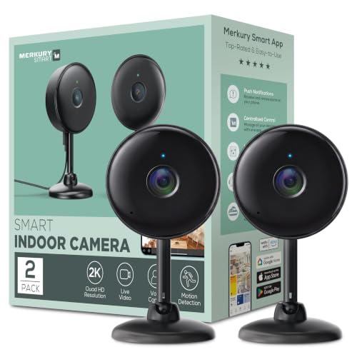 Merkury 2K Indoor Camera 2-Pack