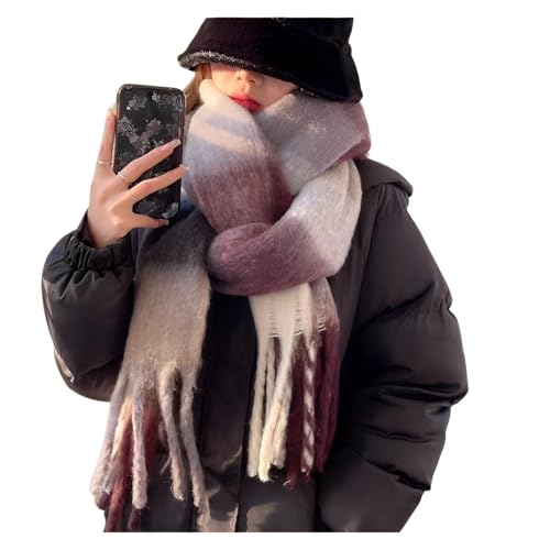 モヘアストールマフラー マルチカラー