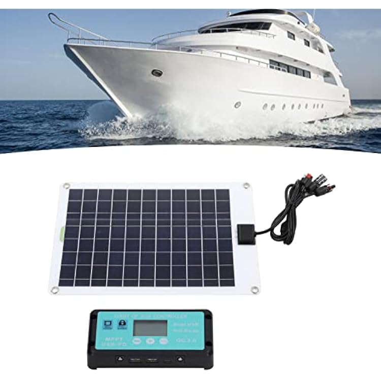 50W Solar Panel Kit, High Efficiency Solar Charger with 100A MPPT Controller for RV, Trailer, Boat, 12V Battery, Solar Battery Charger