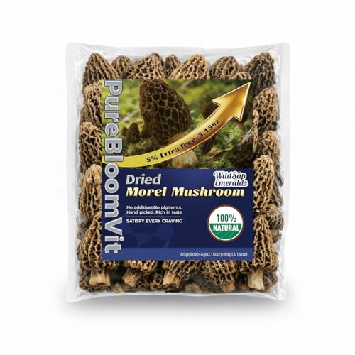 WildSap Emeralds Dried Morel Mushrooms - 3 oz (85g) Value