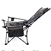 Wwgrysp Assis et Mensonge Deux dans Une Chaise de Camping Pliante Portable Portable Porte-gobelet Haute Accouchement Accouchement Poches de Stockage de Stockage Inclus, Support 330 LB,Noir