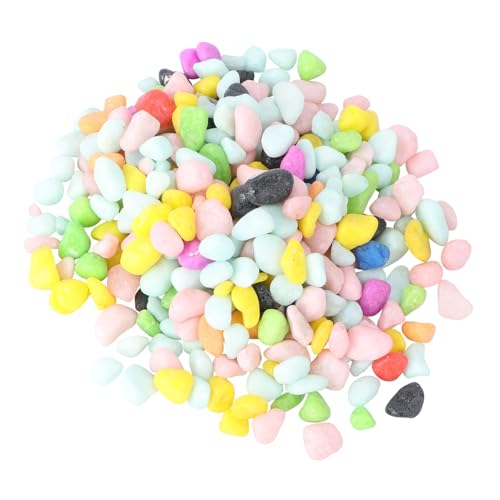 LIOOBO 1 パック 水槽のカラーストーン 水族館の石 造園ステークス 水族館の空気ポンプ 水族館ライト アクアリウムドリ 順化キット 人工の植物 魚 小さな水槽 Colorful 結石