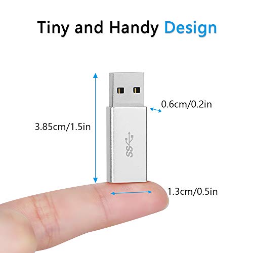 Image of Electop USB 3.1 Male to Type C Female Adapter (2 Pack), Type A to C USB 3.1 Male to USB C Female Adapter Converter Support Data Sync & Charging