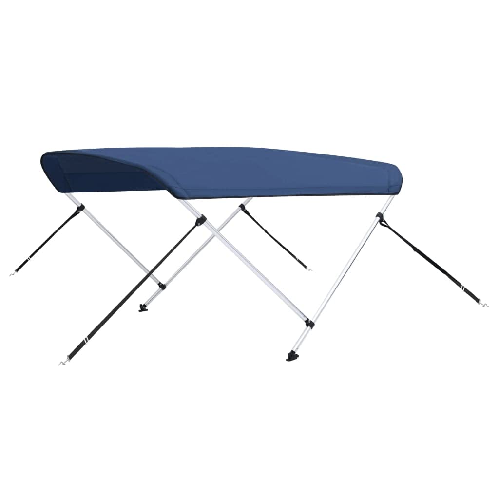 vidaXL Bimini di Prua con Tendalino a 2 Archi Blu Regale 150x120x110cm