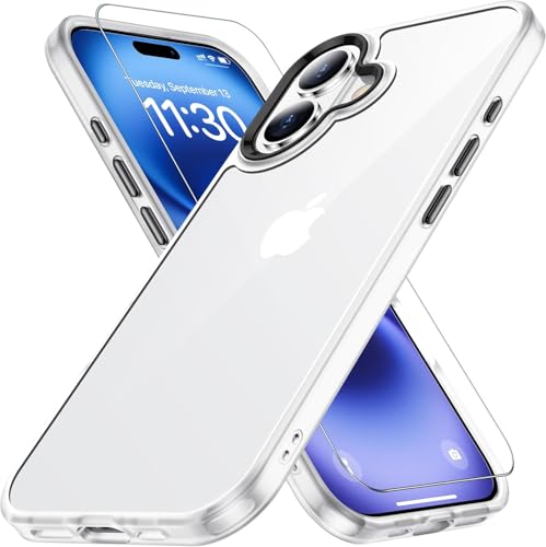 iPhone16 �p �P�[�X �z���C�g �ϏՌ� �K���X�t�B�����ی�t�� �A�C�t�H��16 �p �P�[�X �ČRMIL�K�i ���΂ݖh�~ �ϋv�� �A�C�z��16�p ���C�����X�[�d�Ή� �����ق�16 �p �X�}�z�P�[�X SGS�F�� �����ӂ���16 �p �J�o�[ 6.1�C���`