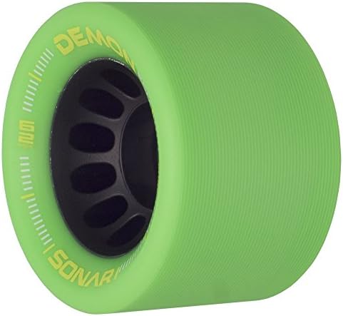 Sonar Wheels - Demon EDM - Roller Skate Wheels - 4 Pack of 43mm x 62mm Wheels | Green 95A
