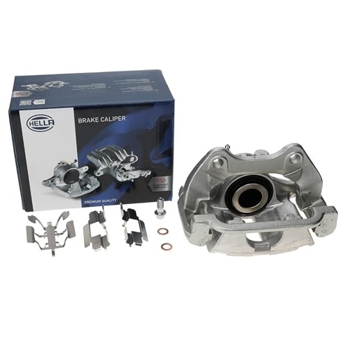 HELLA Brake Caliper With Bracket Included Compatible with Select 2003-2011 Cadillac & Chevrolet & GMC, Rear Left