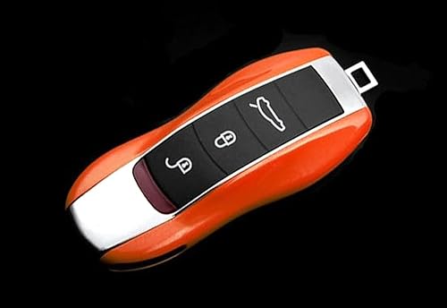 Miniatura 5 de iJDMTOY (1) funda para llave tipo control remoto inteligente, metálica, brillante, que combina a la perfección, para Porsche Cayenne Panamera Macan