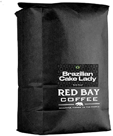 Red Bay Coffee Brazilian Cake Lady - Medium Roast Coffee Beans - Whole Bean Coffee - Brazilian Coffee Beans - 5 LB Resealable Bag of Whole Bean Coffee
