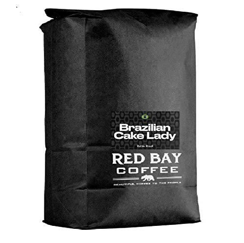 Red Bay Coffee Brazilian Cake Lady - Medium Roast Coffee Beans - Whole Bean Coffee - Brazilian Coffee Beans - 5 Lb Resealable Bag Of Whole Bean Coffee #TOP24