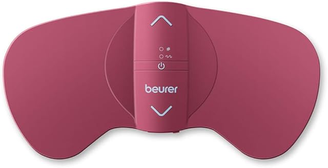Beurer EM50 Menstrual Relax, TENS and Heat for Natural Menstrual Pain Relief, Suitable for Endometriosis, 15 Intensity Levels, Rechargeable Battery, Wear Under Clothes, Medical Device, Red