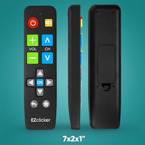 Hisense Replacement TV Remote Compatible with Hisense TV\'s ONLY (Black) Big Button TV Remote Control, Simplified and Easy to Use (2xAAA Batteries not Included)