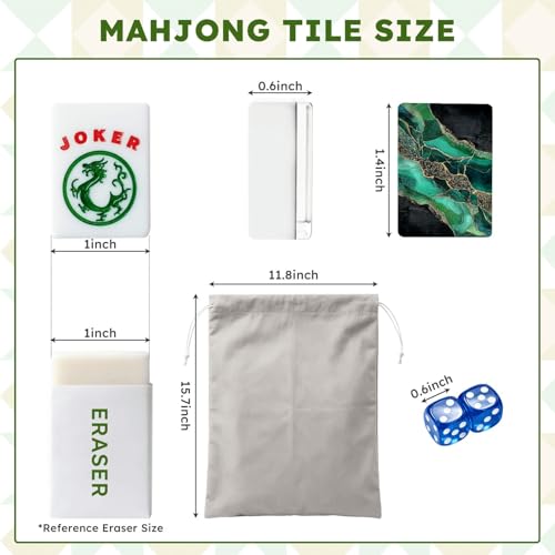 Juego de mesa American Mahjong con 166 fichas acrílicas miniatura 2