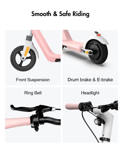 Okai Es50B Electric Scooter - 12.4 Miles Range & 15.5 Mph - Lightweight And Foldable E Kick Scooter For Kids, Teens & Adults(Pink) #TOP3