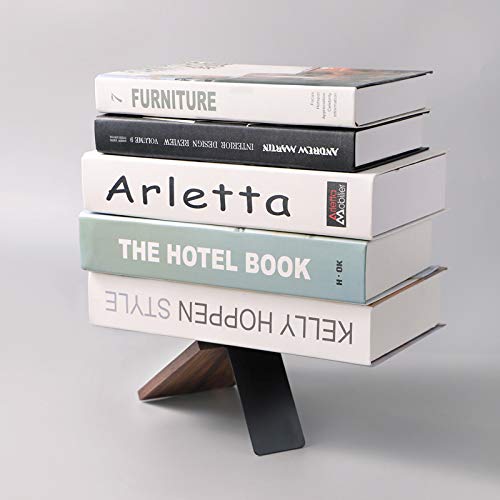 Muso Wood Book Ends For Shelves, Non-Skid Bookends For Heavy Books, Wooden Book Stopper For Home Office And Library (Walnut 2 Pairs) #TOP4