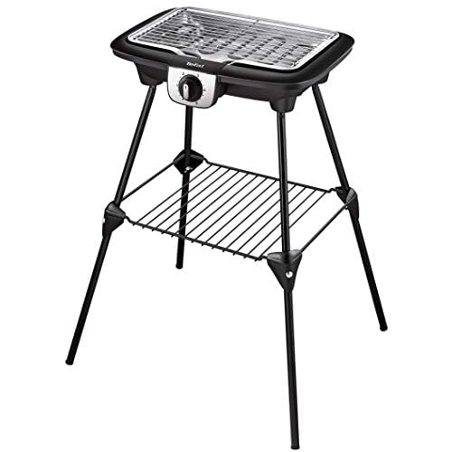 Tefal Elektrogrill, multifunktional, „Easy Grill“, 2-in-1, für BBQ-Grill und Plancha, Verwendung im Innen- und Außenbereich, 2100 W Standgrill Schwarz