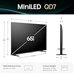 Hisense 65" Class QD7 Series Mini-LED 4K UHD Smart Fire TV (65QD7QF, 2025 Model) - QLED, HDR10+, Dolby Vision, Dolby Atmos, Game Mode Plus, ALLM, Alexa Built in with Voice Remote, Streaming TV, Black - Image 2