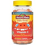 Nature Made Kids First Vitamin C Gummies, Dietary Supplement for Immune Support, 110 Gummies, 110 Day Supply