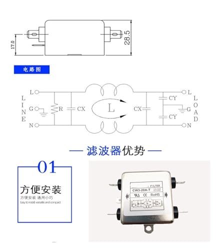 Purificateur monophasé CW3-6A-T d'une précision absolue pour réseau 220V - 4
