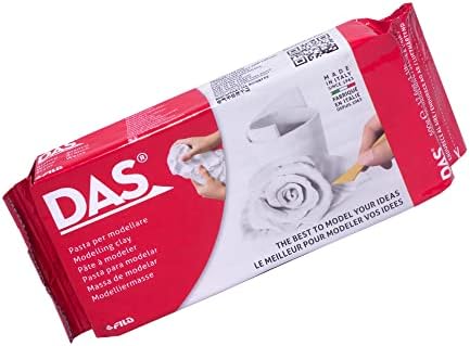 DAS Air-Hardening Modeling Clay - White Air Dry Clay 1.1lb Block - Pliable Air Clay for Sculpting and Coating - Easy to Use Air Dry Modeling Clay - Molding Clay for Sculpting and More