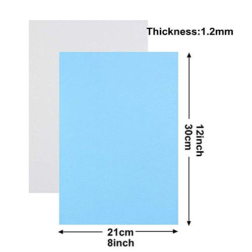 15 Pieces A4 Size 8X12 Inch Dark Color 1.2Mm Thickness Litchi Grain Texture Synthetic Faux Leather Fabric Sheets Cotton Back For Making Hair Bows, Earrings, Placemats,15 Color Each Color One Sheet #TOP3