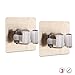 Guzack 2 Pack Broom Mop Holder,Self Adhesive Broom Gripper Holds with Spring Clip Reusable No Drilling Super Anti-Slip Wall Mounted Storage Tool Rack Storage Organization (Holds Up to 11 Pounds)