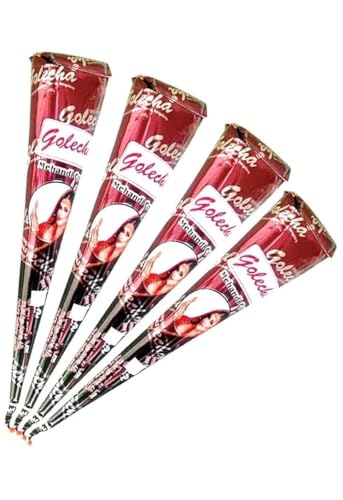 Golecha 100% Natural Henna Paste Cones (Red–Brown) No Mix, No PPD (Paraphenylenediamine), 125 g 4 pcs - View 4