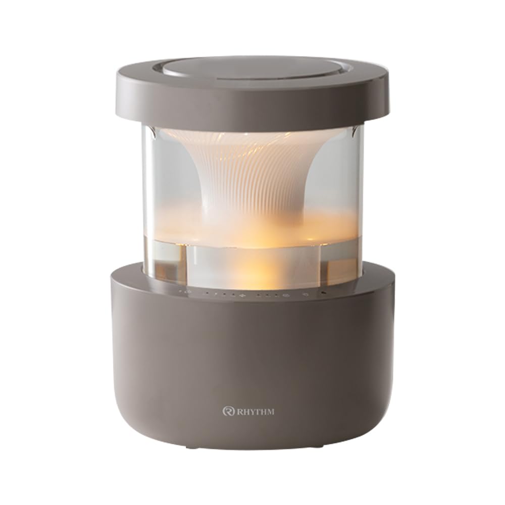 リズム(RHYTHM) 加湿器 超音波式 お手入れ簡単 タンク乾燥機能 付き【グッドデザイン賞】 10畳対応 タンク容量 2.2L タンク取外し可能 [MIST 350] ウォームグレー 9YYA29RH84