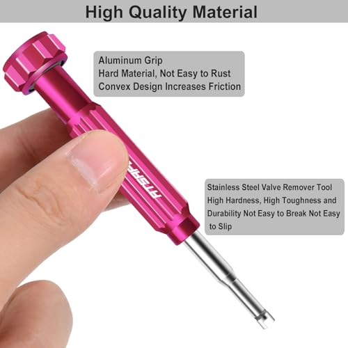 ATsafepro Valve Core Removal Tool, Schrader Valve Core Removal Tool and Presta Valve Core Removal Tool,Valve Stem Removal Tool Equipped with Bearings,Valve Core Tool Suitable for Bikes,Motors and Cars - Thumbnail 2