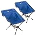 Produktbild Nexos 2 er Set Campingsessel Ultraleicht Campingstuhl federleichter Faltstuhl blau Stahlrohr und Polyester Transporttasche faltbar für Camping Garten UVM