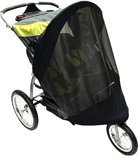 Sasha's Sun, Wind and Insect Cover for Baby Trend Expedition Double Jogger Black (Jogger not Included)