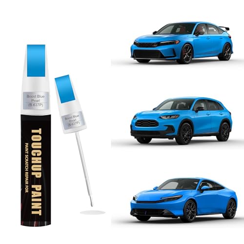 Boost Blue Pearl(B-637P) Car Paint Touch Up Pen Compatible with Honda,2-In-1 Color Accurate Touch Up Car Scratch Repair Paint Match Honda Series Automotive Scratch Remover for Nicks & Chips Repair