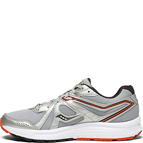 Saucony Men's Cohesion 11 Running Shoe, Silver/Orange, 9 Medium Us #TOP20