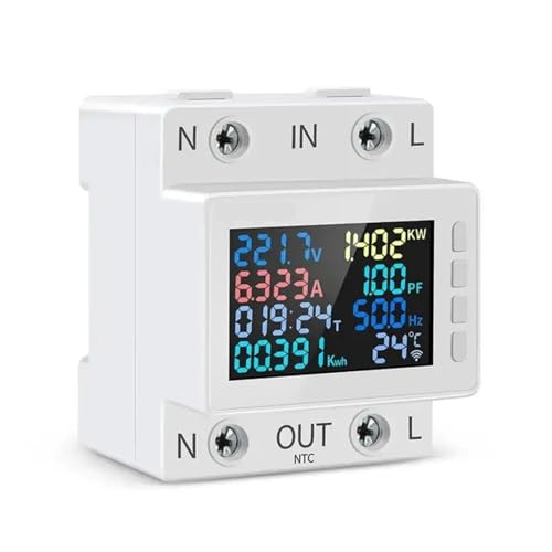 Disyuntor configurable WiFi con medidor de potencia y monitor de voltaje KWS-302