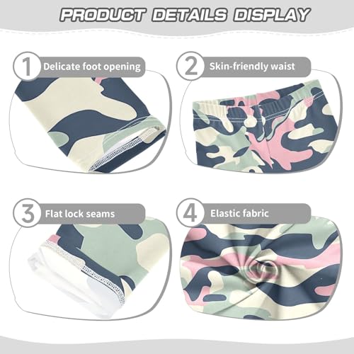 Camouflage Colorful Girls Casual Leggings for Kids Printed Long Pant Bottoms Stretch and Soft3