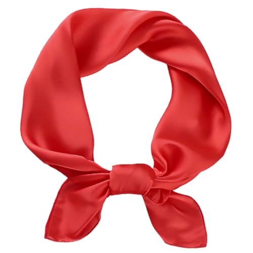 BSBUY Bandana Herren Damen Premium Halstuch Kopftuch Unisex Halstücher Tuch Bindetuch Bandana Taschentuch Quadratischer Halstuch Elegante Schal Tuch Vielseitiges Kopftuch in Einfarbig (Rot,70x70cm)
