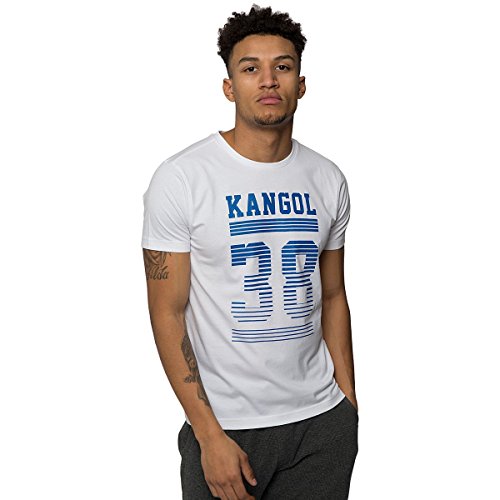 Image of Kangol Men's Handley Crew Neck Tee Cotton Logo T-Shirt White