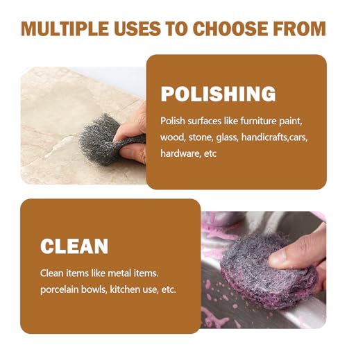 GEOGIEEW 6 Stück Mäuseabwehr 00 Stahlwolle 24m - Wirksam gegen Mäuse Nagerstop, Verschließt Löcher Wand Risse, Zusätzlich für Reinigen und Polieren - Ideal für Haus, Garage und Garten