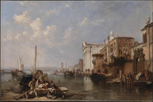 Toile le canal de la Guidecca decoration murale salon affiche Clarkson Stanfield 60x90