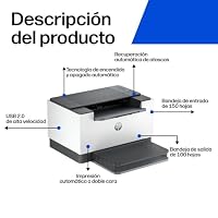 HP LaserJet M209d Laserdrucker Schwarzweiß, Automat. beidseitiger Druck, USB, LED Bedienfeld, Ausgabefach für 100 Blatt, Auto-On/Auto-Off, Smart App – Ansicht 3