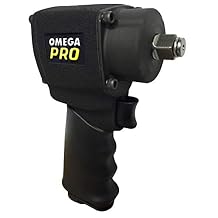 Omega Pro 82001 1/2 Inch Air Impact Wrench - Mini Pneumatic Compact Impact Gun 500 ft/lb