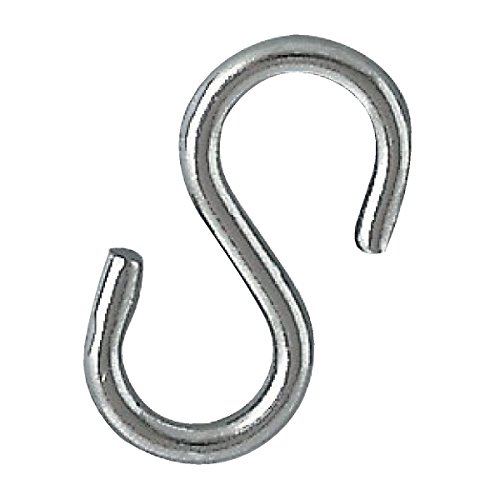 Chapuis 230/19Z Lote de 100 ganchos en S iguales - Acero galvanizado - Diámetro 4 mm - Apertura 8 mm