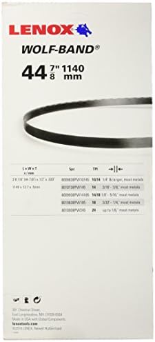 LENOX Tools Portable Band Saw Blades, 44-7/8" x 1/2" x .020", 14 TPI, 5-Pack (8010738PW145) image 4