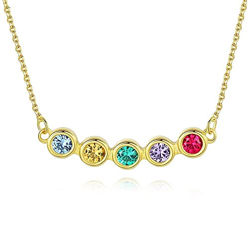Pendentif pierre arc-en-ciel cinq couleurs pour femme élégante
